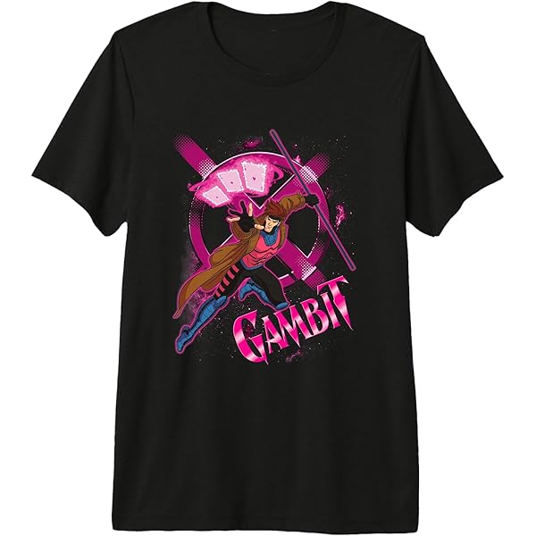 Amazon.com: Marvel X-Men Gambit Throwing Cards Epic Shot T-Shirt